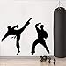 KDSMFA Stickers muraux en vinyle pour arts martiaux, Muay Thai, gym, entraînement, kickboxing, karaté, taekwondo, boxe, sport, athlète, 57 x 71 cm