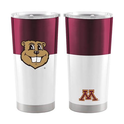 Image of Logo Brands 20 oz Powder Coat Tumbler- Insulated Tumbler with Lid for Water, Iced Tea or Coffee, Smoothie and More