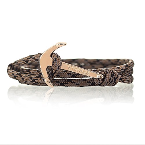 Preisvergleich Produktbild Vikings Anker Armband King Cobra Khaki Schwarz Braun Modeschmuck Unisex Maritim