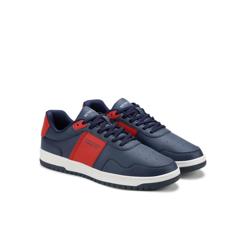 Image of United Colors of Benetton Mens United Colors of Benetton Solid Lace-up Sneakers Sneaker