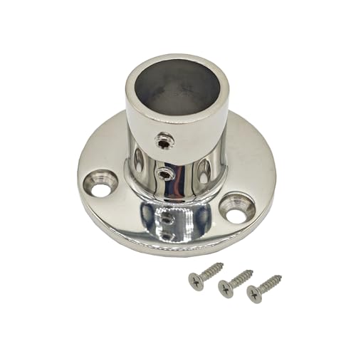 Rampe de bateau 90 degrés fixation solide embase ronde tube 25mm