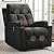 ANJ Breathable Leather Recliner Chair with 2 Cup Holders Contemporary Theater Seating Padded Single Sofa for Living Room from ANJ HOME