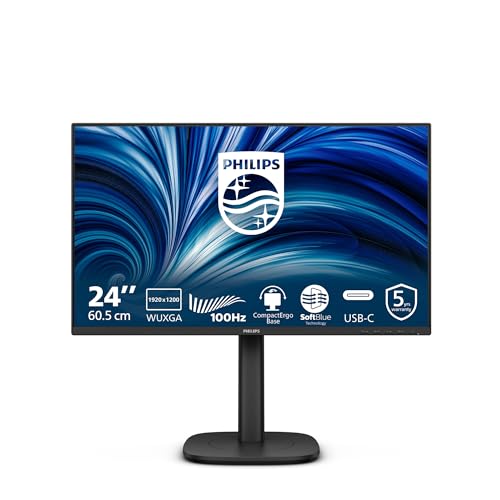 Philips 24B2N3200D 3000 Series écran LED 24 1920 x 1200 WUXGA @ 100 Hz IPS 300 cdm² 1500:1 4 ms HDMI VGA DisplayPort haut parleurs - vue 3