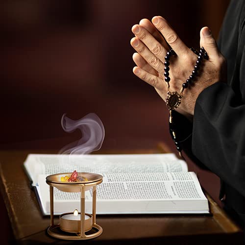 Incense Burner, Iron, Gold Plated Height 2.75 Inch #TOP7