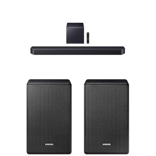 Image of Samsung Q-Series Soundbar HW-Q900F 7.1.2 ch Subwoofer (2025 Model) Smart Integration, Wireless Dolby Atmos + Samsung 9500S Rear Speaker Kit - Wireless Dolby Atmos /DTS: X (SWA-9500S, 2021 Model), Black