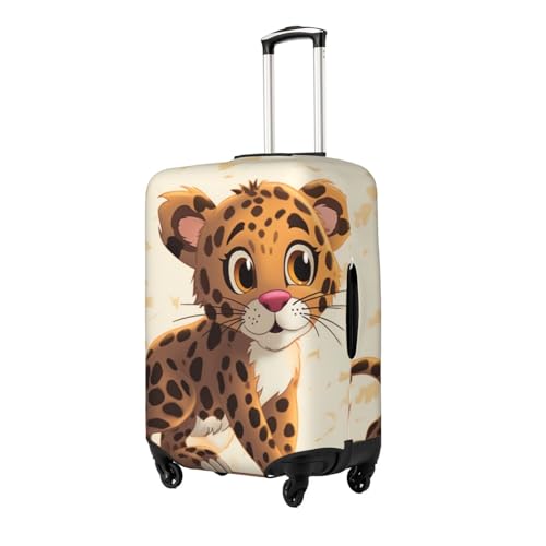 Cute Baby Jaguar Travel Luggage Cover Suitcase Protector Washable Elastic Suitcase Cover Anti-Scratch Luggage Protector Small Travel Suitcase Baggage Cover Fits 18-32 Inch Suitcase2