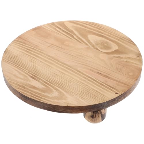 Milisten Soporte Redondo de Madera para Macetas Base de Plantas Decorativa Pedestal para Exhibición de Flores y Artesanías Diseño Práctico y Elegante para Interiores y Exteriores