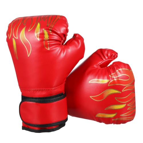 SUPVOX 1 Par Guantes de Boxeo capacitación espato Guantes Deportivos tamaño Almohadilla un Golpe Desodorante de Bolsas de Gimnasia Saco de Boxeo para Mujeres Bandera jamaicana PU Rojo