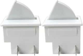 NGHTMRE 2pcs Refrigerator Light Switch for Sub Zero, Rocker, Push Button, Manual, White