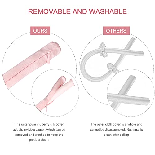 Heatless Hair Curler Curling Headband - 100% Mulberry Silk Satin No Heat Hair Curls Ribbon Rod Rollers For Long Hair To Sleep In - Set Gifts Box For Women Her #TOP1