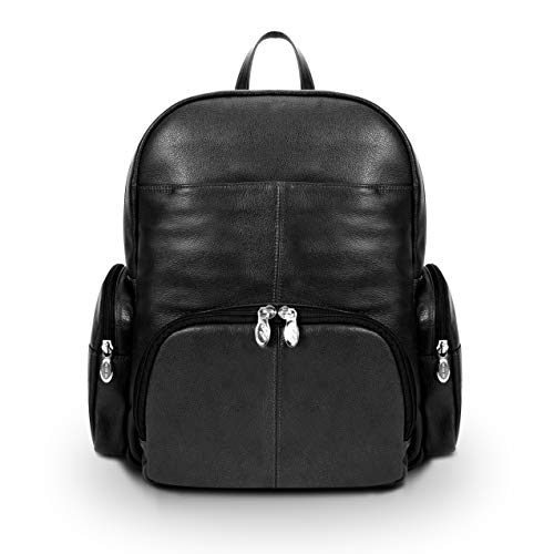 Mckleinusa S Series Cumberland Pebble Grain Calfskin Leather 15" Leather Dual Compartment Laptop Backpack Black (88365) One Size #TOP2