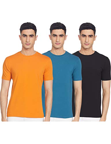Image of Amazon Brand - Symbol Men's Solid Cotton T Shirt | Plain | Round Neck | Half Sleeve - Regular Fit | Combo Pack of 3 (Available in Plus Sizes)