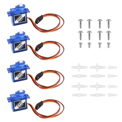 diymore Paquete de 4 microservomotores 9G para Arduino Model Building Robot Arm RC Airplane [Solo Apto para Personas Mayores de 16 años]