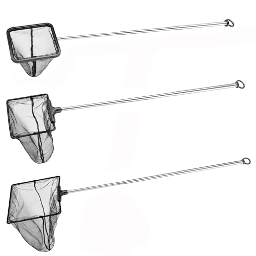 Image of Lpraer Aquarium Fish Net with Extendable Stainless Steel Long Handle Fine Mesh Net for Fish Tank