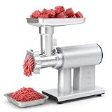 Picadora de carne industrial de 1200 W, de acero inoxidable