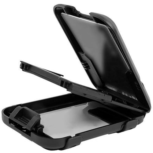 Tarjetero de metal antirrobo con clip para dinero, gran capacidad, resistente al agua, organizador de tarjetas, cartera para viajes, uso diario, clip multifuncional para dinero