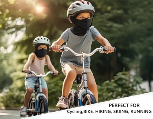 Image of Kids Lightweight Balaclava Face Mask - Boys Girls Sun Protection Windproof Full Face Head Mask for Skiing Cycling