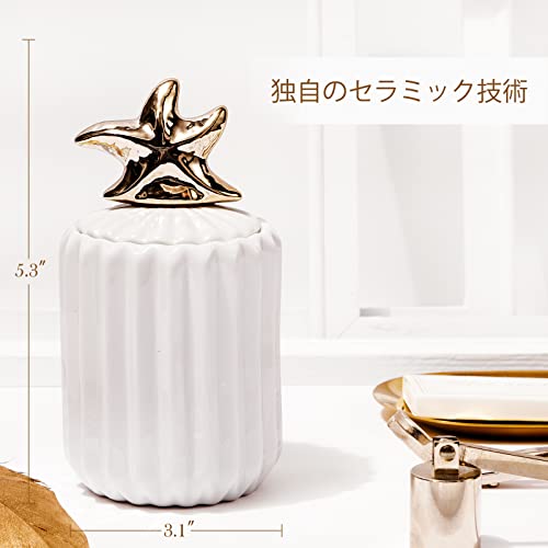 Luna cici Scented Aroma CandlesLuna cici 女性へのユニークなキャンドルギフト 女性の友達への誕生日プレゼント 花の香りのスターセラミックキュートキャンドル 長持ち 非毒性 ソイキャンドル 強い香り 美しい家の装飾 241g (8.5オンス) [5]