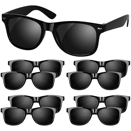 Palonu Black Sunglasses Bulk, Sunglasses with UV Protection for Wedding Summer Beach Party Supplies Birthday Gift Outdoor Activities (8)