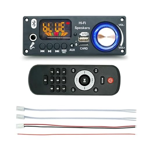 Asyduey Placa Amplificadora Decodificadora de Audio Bluetooth 2x80W 160W Amplificador Reproductor de Audio 12V DIY Reproductor de MP3 Módulo de Radio FM para Coche TF USB | Ya disponible en tu tienda friki favorita! En mundofriki.es!