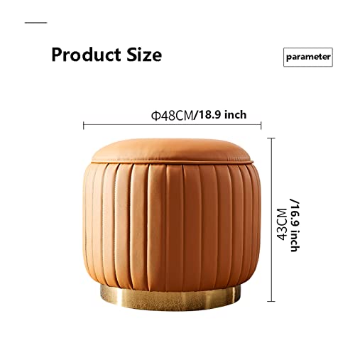 Tabouret de salon rembourré cuir avec base acier pour assise table - 4