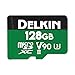 Produktbild Delkin Devices Micro-SD-Karte (128 GB, UHS-II (U3/V90), 300 MB/s Lesen, 250 MB/s Schreiben, 8K, 4K, 3D, HDR, 360º Aufnahme, Micro-SD-Karte 128 GB mit SD-Adapter
