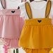 Summer Clothes for Small and Medium Sized Girls Fashion Suit Sleeveless Skirt with Shorts Baby Girl (Pink, 12-18 Months)