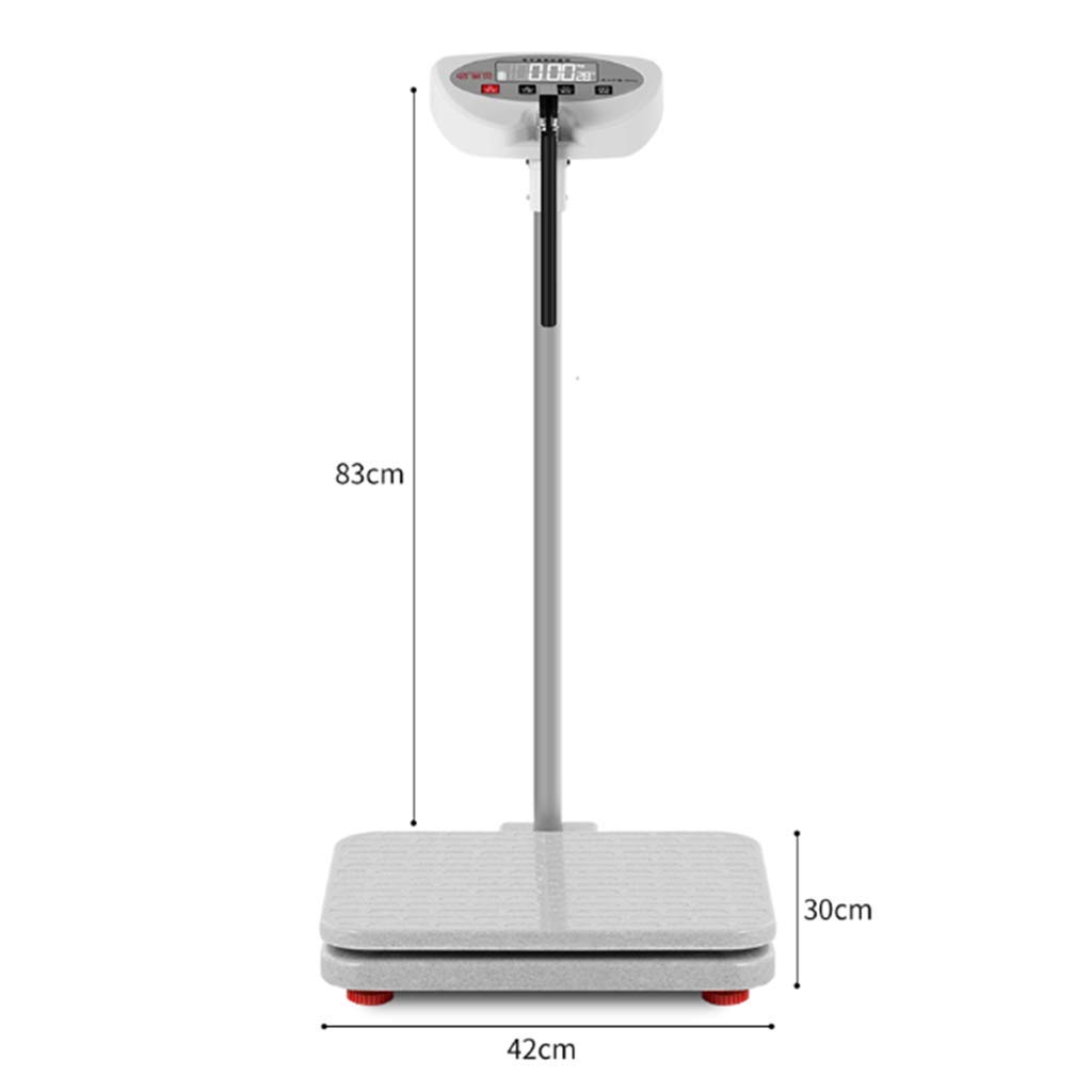 Bilancia professionale per medico, bilancia elettronica per altezza e peso, bilancia digitale di precisione, display a LED ad alta definizione, misurazione accurata 70-190 cm