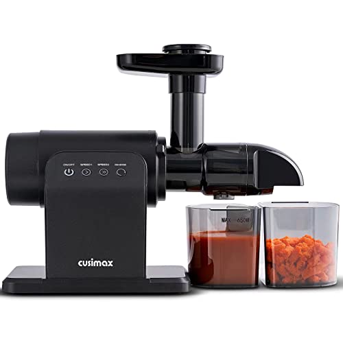 Cusimax Juicer Machines, Slow Masticating Juicer Extractor Easy To Clean, Cold Press Juicer With Two Speed Modes, Quiet Motor/ Reverse Function, Higher Juice Yield Slow Juicer For Vegetables & Fruits #TOP27