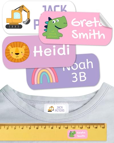 50 Etiquetas Para Ropa Sin Planchar Resistentes A Los Lavados. Pegatinas Personalizadas Para Material Escolar. Etiquetas Adhesivas Para Niños, Guardería Y Colegios