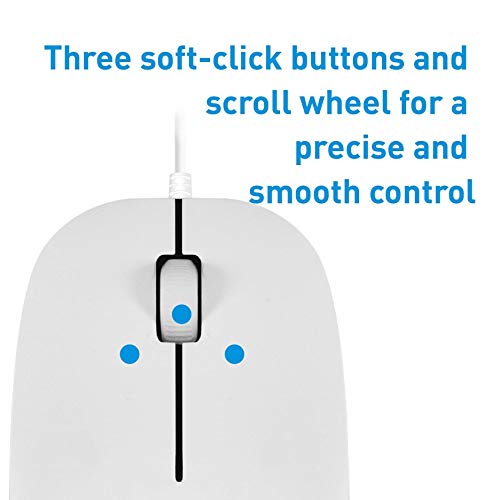Macally Wired Computer Mouse and an Ergonomic Laptop Stand, Relieve Pressure Off Your Body