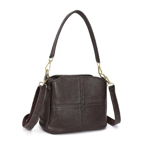 Image of MASIWEI Genuine Leather Crossbody Bag for Women Small Purse Hobo Handbag