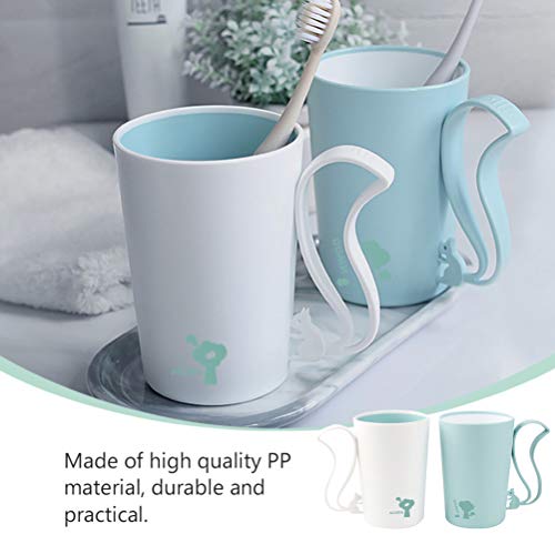 NICEXMAS 2 Pcs Suporte de Escova de Dentes Esquilo Copo Pp Plastictooth Copo de Escovagem Com AlÃ§a