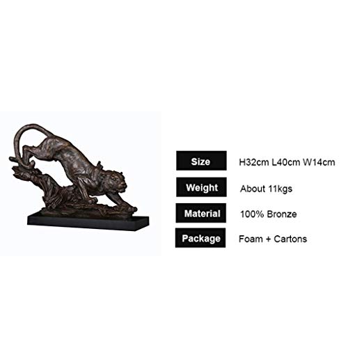 Walnuta Classical Wild Animal Tiger Art Decor Bronze Tiger Running On The Monutain Statue Sculpture Tiger Figurines For Office #TOP1