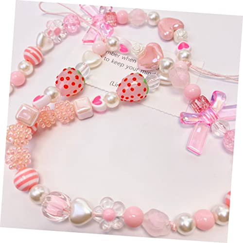 UKCOCO 3 Pecas Enfeite De Borboleta De Telefone Pulseira Chave Cadeia De Telefone Frisada Exclusiva