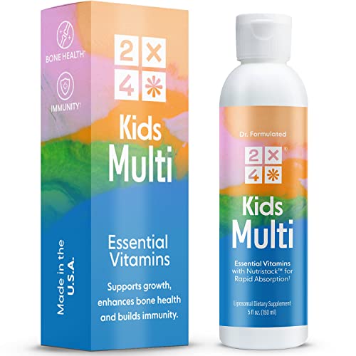 2X4 Kids Multi - Liposomal Multivitamin For Kids - Liquid Children’s Vitamins A B6 C D3 E With Zinc And Calcium - Non-Gmo Daily Multivitamins Supplement And Immune System Booster - 6 Fl Oz #TOP30