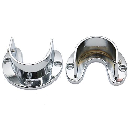 JETEHO 1-1/2" Heavy Duty Zinc Alloy Closet Pole Socket