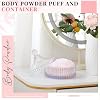 Tioncy 2 Pcs Extra Large Dusting Powder Puff and Container for Women-6'' Glass Crystal Dusting Powder Container Soft Washable Reusable Velour Face(Dazzling,Classic)