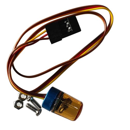 GTIWUNG Modellbau Rundumlicht 4,8-6Volt in Gelb (Größe 15x9mm) Rundumleuchte Warnleuchte RC Car LED Licht Stirnlampe Blinklampe RC Zubehör für 1/14 RC Auto Traktor Bagger Engineering Truck