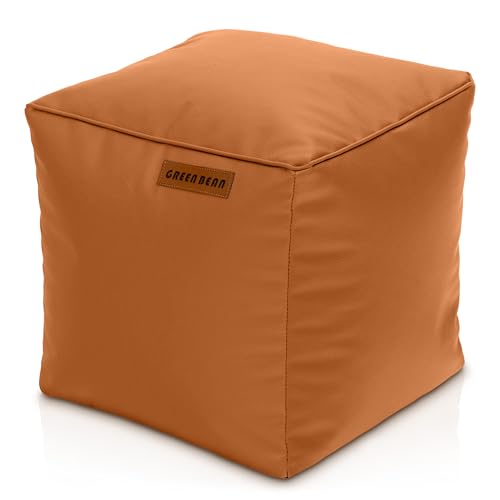 Green Bean Sitzhocker aus Kunstleder - Pouf mit EPS Perlen...