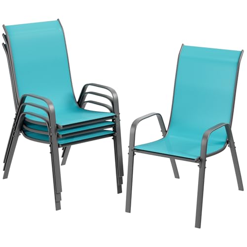 TLSUNNY Textilene Outdoor Dining Chairs