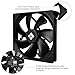 Thermalright TL-C14C CPU Case Fan 140mm, PWM Fan Silent Computer CPU Fan with 1500RPM Speed, CPU Cooling Black Fan(TL-C14C)