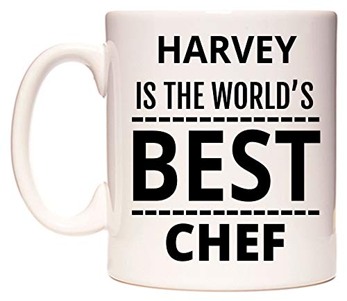Harvey is The World's Best Chef - Ceramic 11oz Coffee Tea Gift Mug Cup