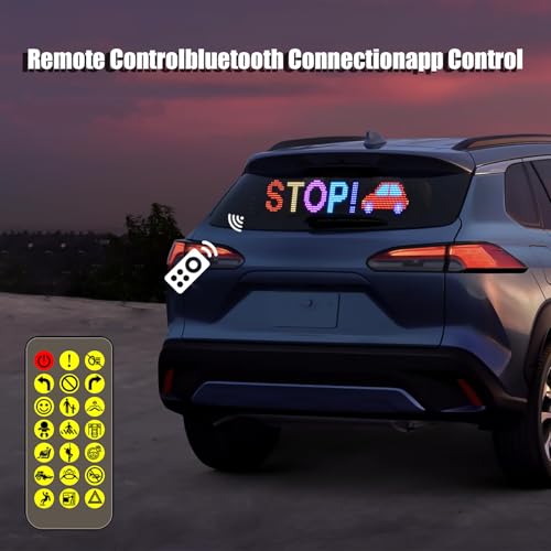 Letrero LED flexible programable con ojos de diablo y desplazamiento para auto 5