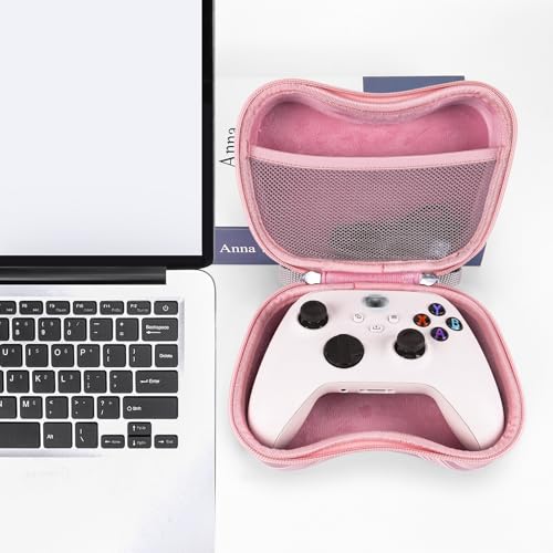 Image of TOCCOOL Hard Travel Controller Case Compatible with Xbox One, Xbox Series X /S, Nintendo Switch Pro Wireless Controller, Portable Bag for Game Accessories (Pink)