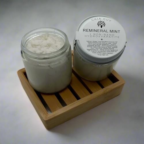 Natural Remineral Mint Toothpaste + Non-Nano Hydroxyapatite | 4oz Glass Jar | Made in the USA | Fresh Minty Taste | Enamel Protection - Cattle Bone Derived Hydroxyapatite image 5