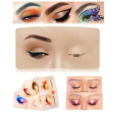 First Beauty Makeup Practice Face Board, Silicone Makeup Face – Practice Skin Board,for Eye Makeup Practice for Beginner Makeup Artist The Perfect Makeup (Natural Tone 1-Pcs)