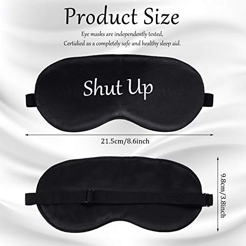 8 Pieces Sleep Mask Silk Eye Mask With Adjustable Strap Soft Blackout Blindfold Sleeping Eye Cover Mask For Women Men Full Night's Sleep, Travel, Nap, Meditation, Blindfold (Dark Colors) #TOP2