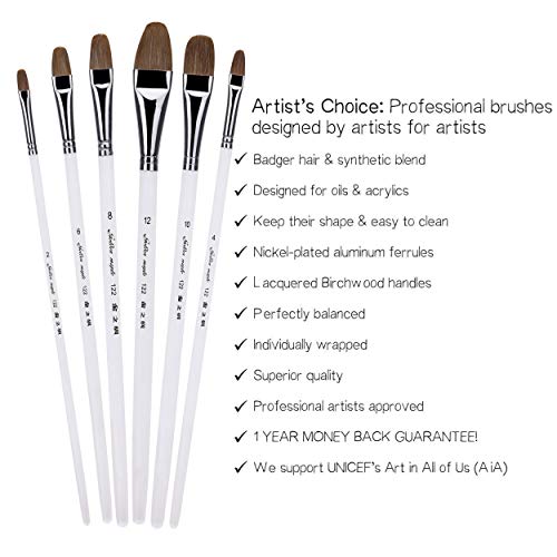 Golden Maple GM122 Artist Paint Brushes Sable Hair thumb #4