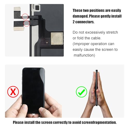 Écran LCD pour iPhone 8 Plus noir 5,5 pouces avec kit outils LMQ